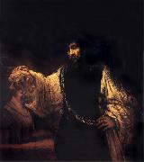 Rembrandt van rijn, Aristotle with a Bust of Homer